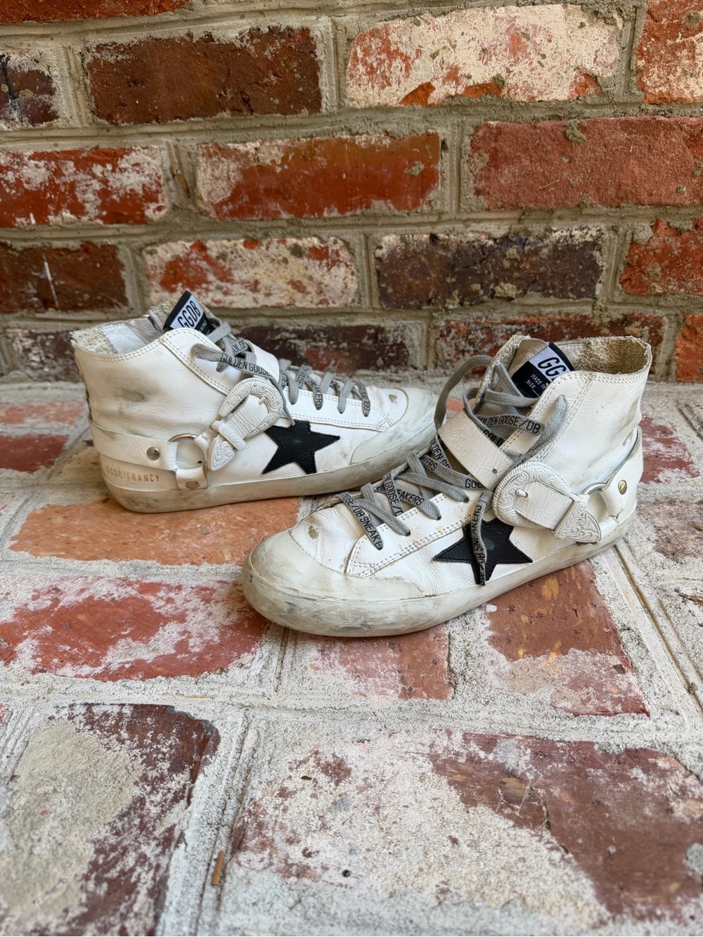 Golden Goose Francy Texas Buckle High Top Sneakers 39 - Picture 7 of 12